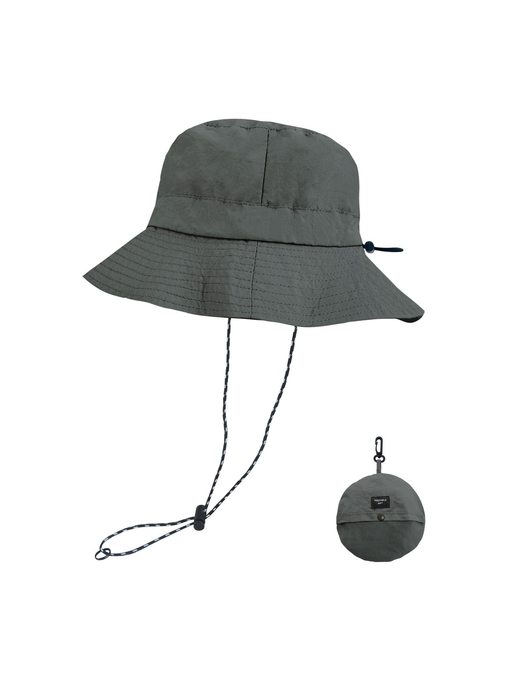 Sun Bucket Hats for Woman Men Lightweight Sun Hat | Pure Darkgray | Size OS